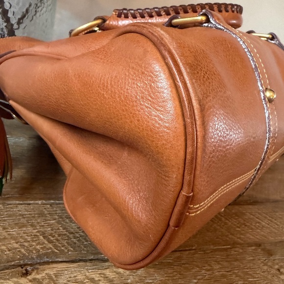 Dooney & Bourke Florentine Rich Brown Leather Satchel Shoulder Bag - Picture 8 of 17